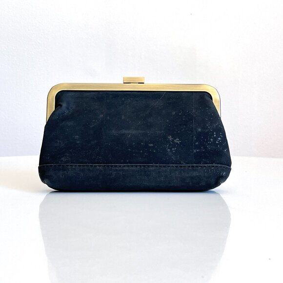 LaFlore Paris Black Vegan Cork Clutch Wallet - Picture 2 of 6